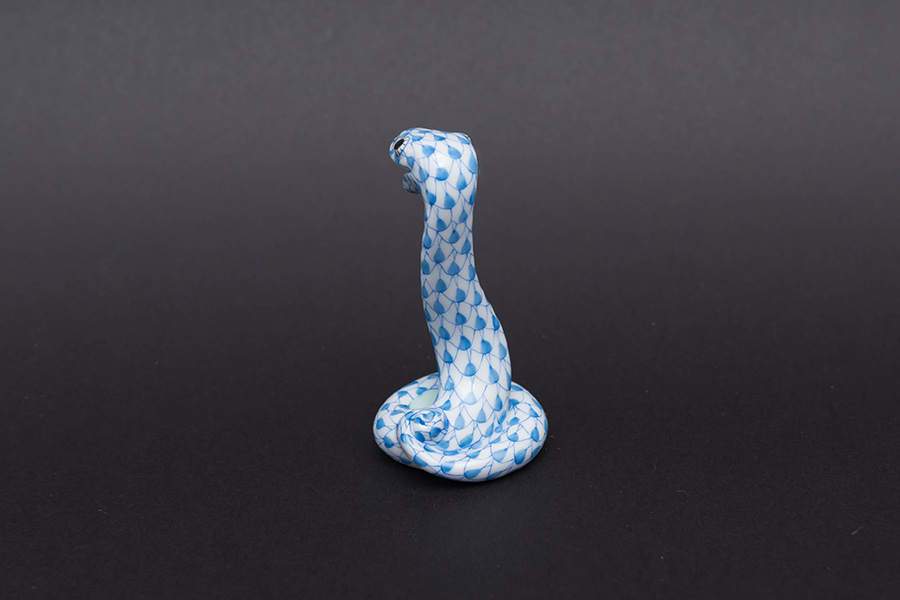 ヘレンド 干支フィギュリン（2001年）「巳（ヘビ）」（ブルー）を