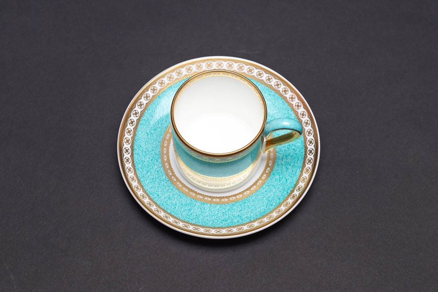 ウェッジウッド ユーランダーパウダーターコイズ デミタスカップ