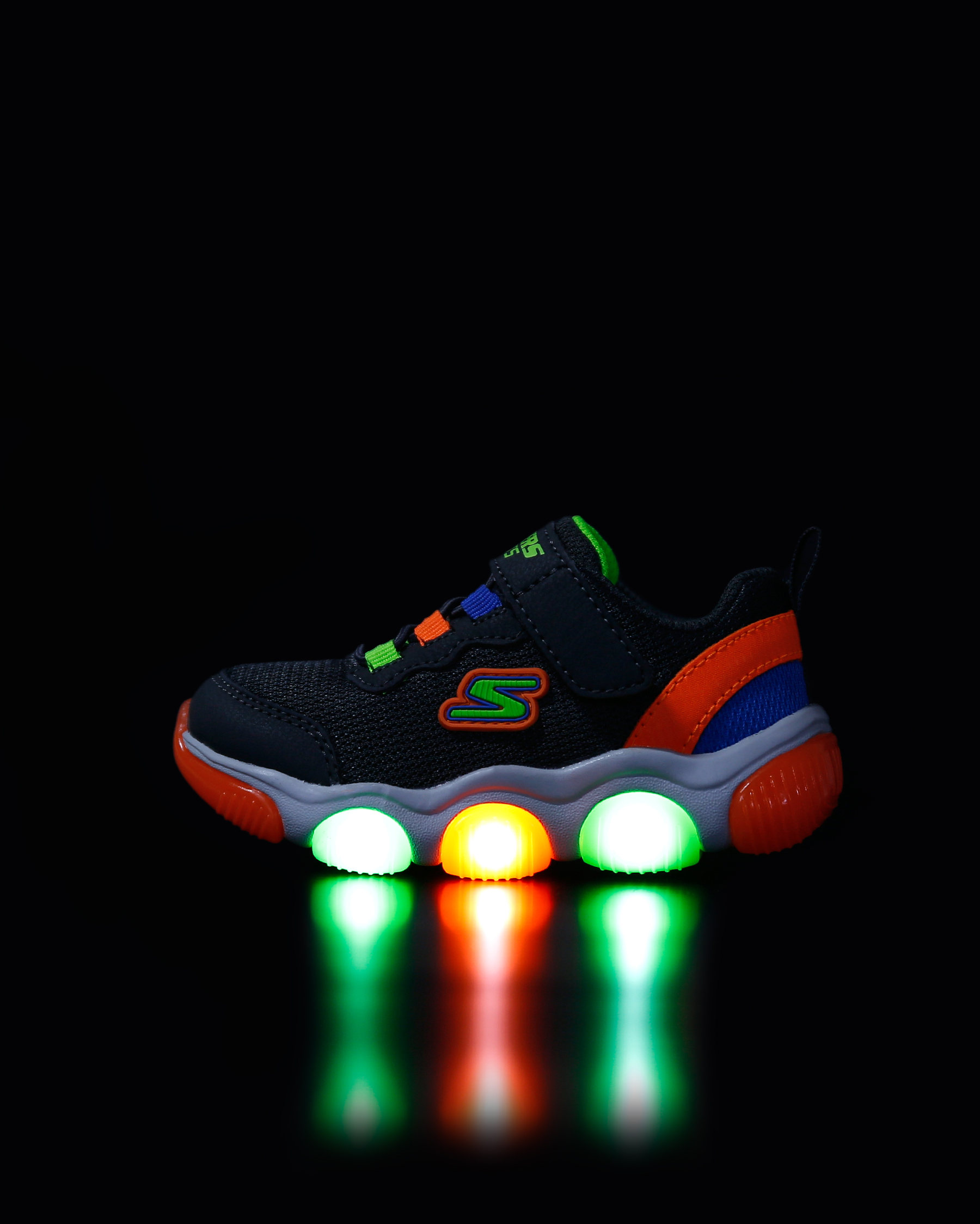 Skechers Mighty Glow Küçük Erkek Çocuk Gri Işıklı Spor Ayakkabı