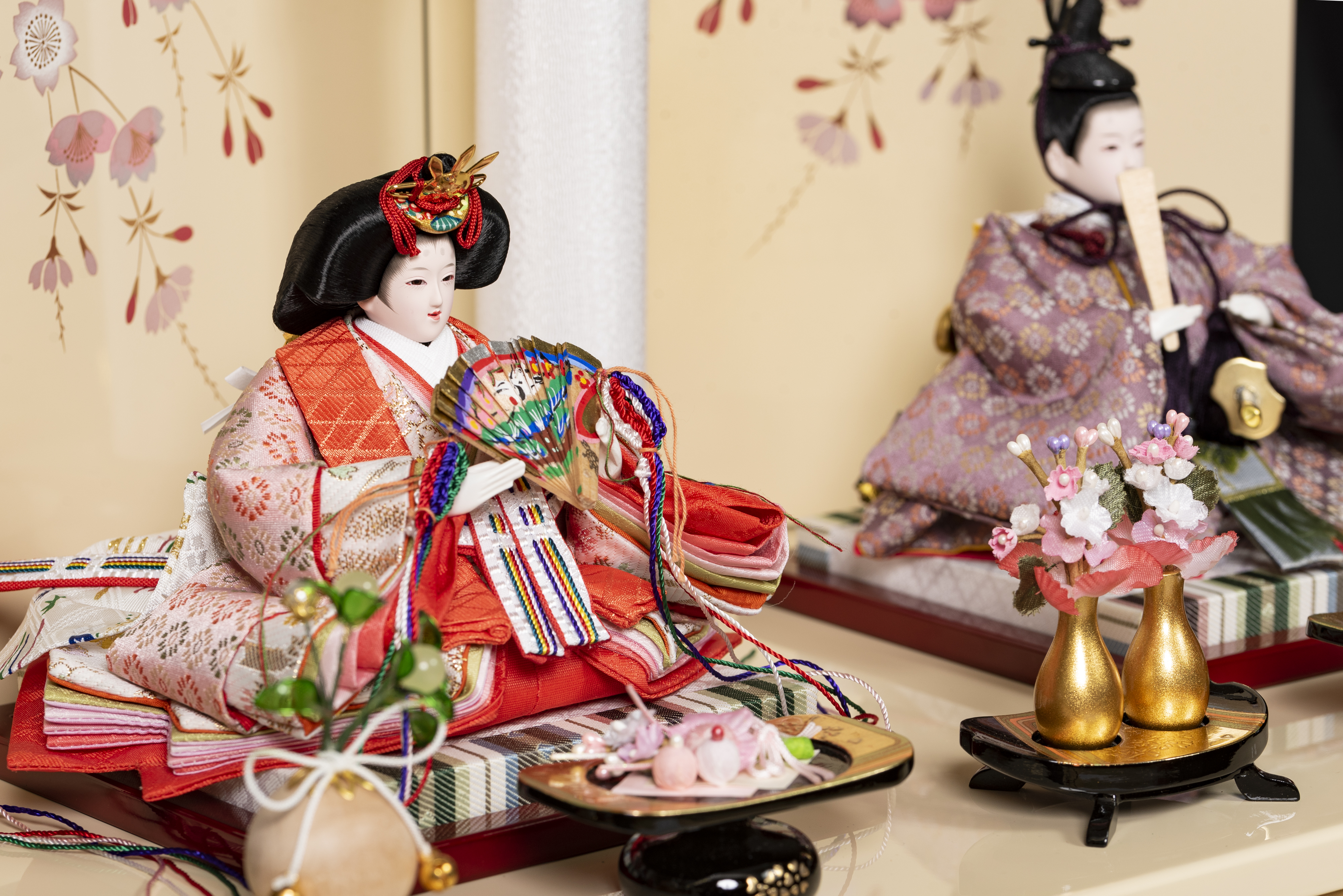 9 平安光雲 作-小芥子親王・優美雛 本式十二単衣