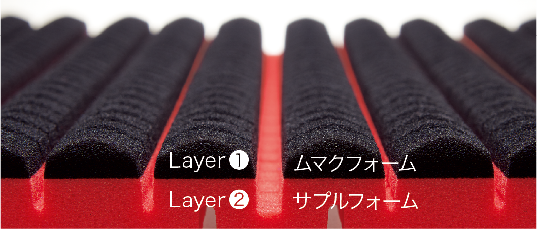 エアー4DX] ピロー （低め）62×38×11cm レッド（低め） 側地