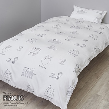 ピーナッツ 掛けふとんカバー （シングルロング）150×210cm ベージュ