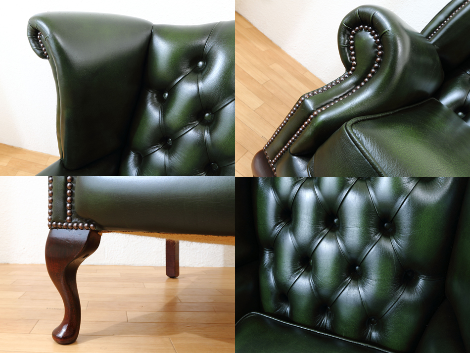 チェスターフィールド イングリッシュアイビーグリーンレザー ウィング