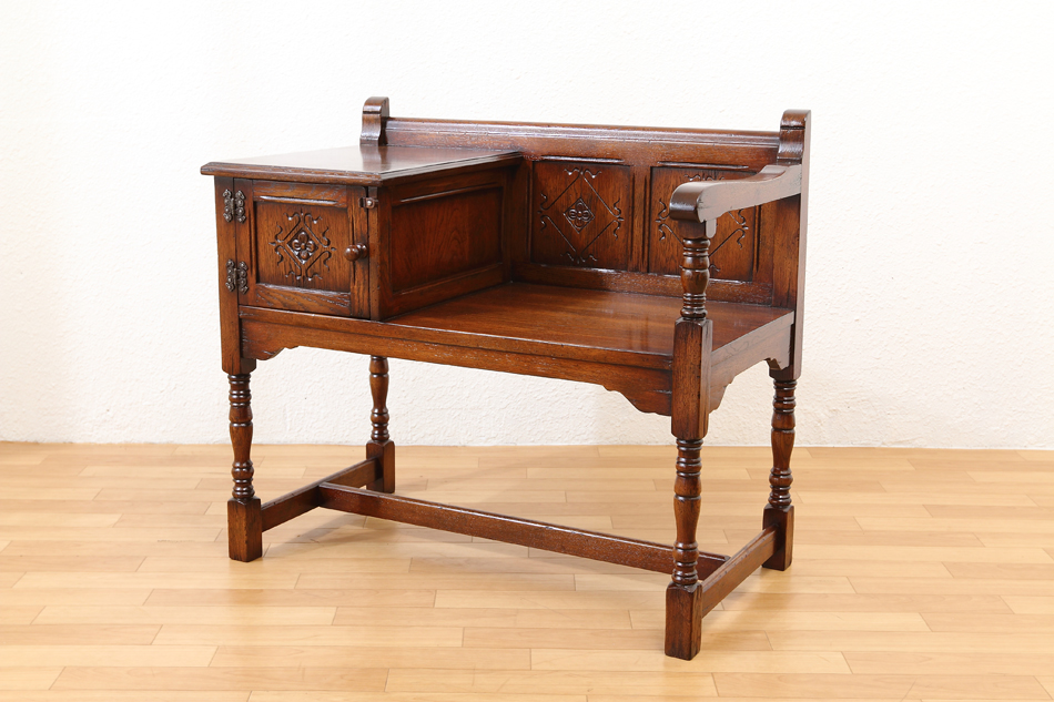 オールドスタイル テレフォンベンチ｜アンティーク家具・照明の専門店