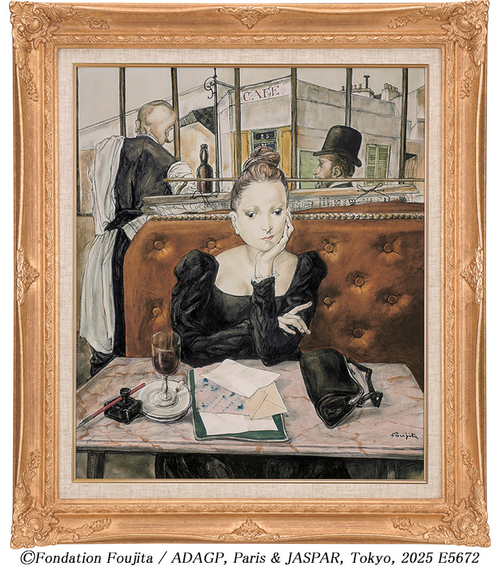 楽天市場】藤田嗣治 「 カフェにて — Au cafe — 」 彩美版R ・ シルク