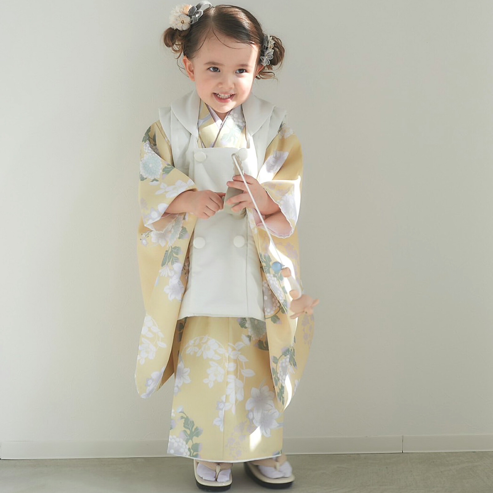 楽天市場】絞り柄 疋田柄 七五三着物 3歳女の子 被布コートセット 8点