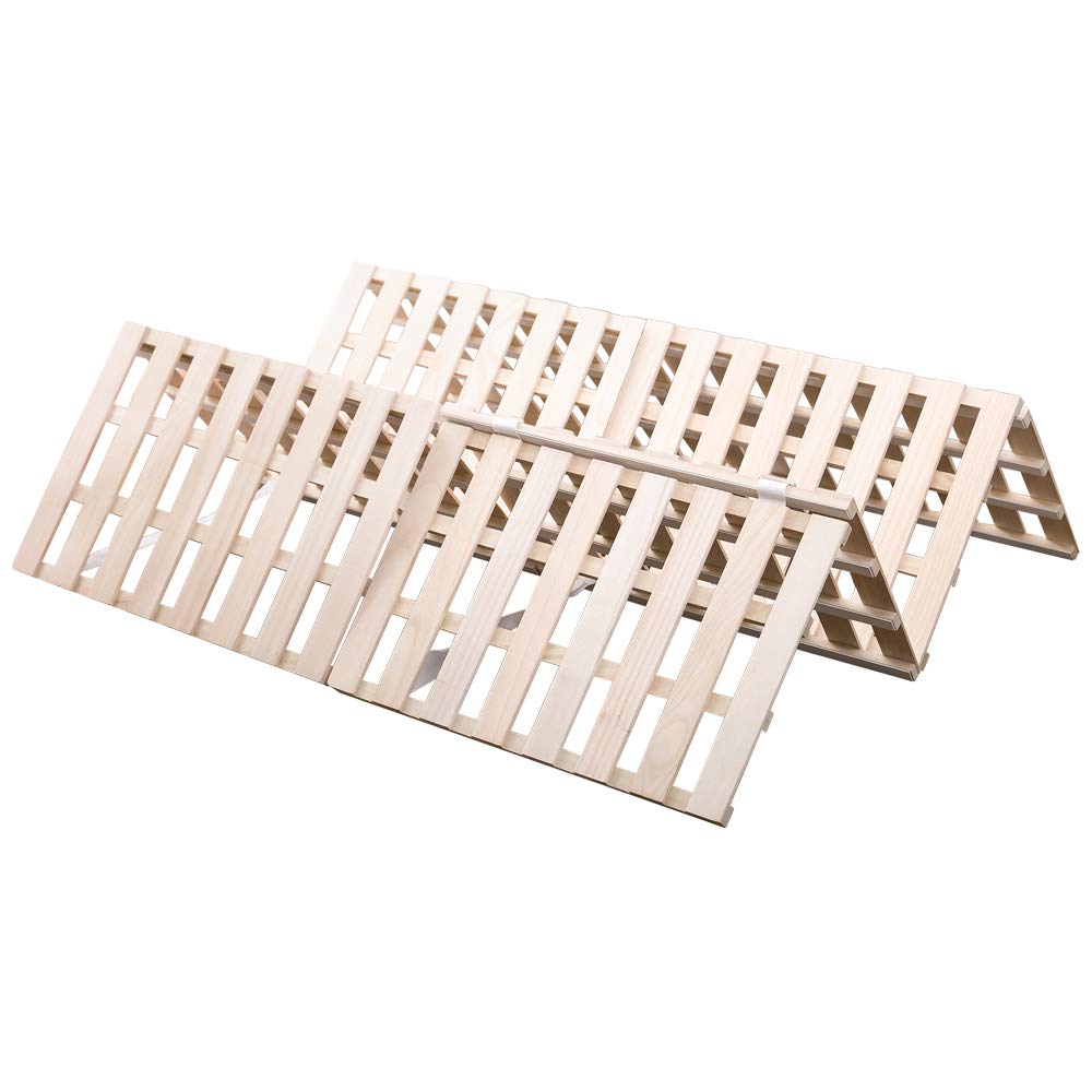 楽天市場】すのこベッド 折りたたみ 天然桐 二つ折り ベッドフレーム