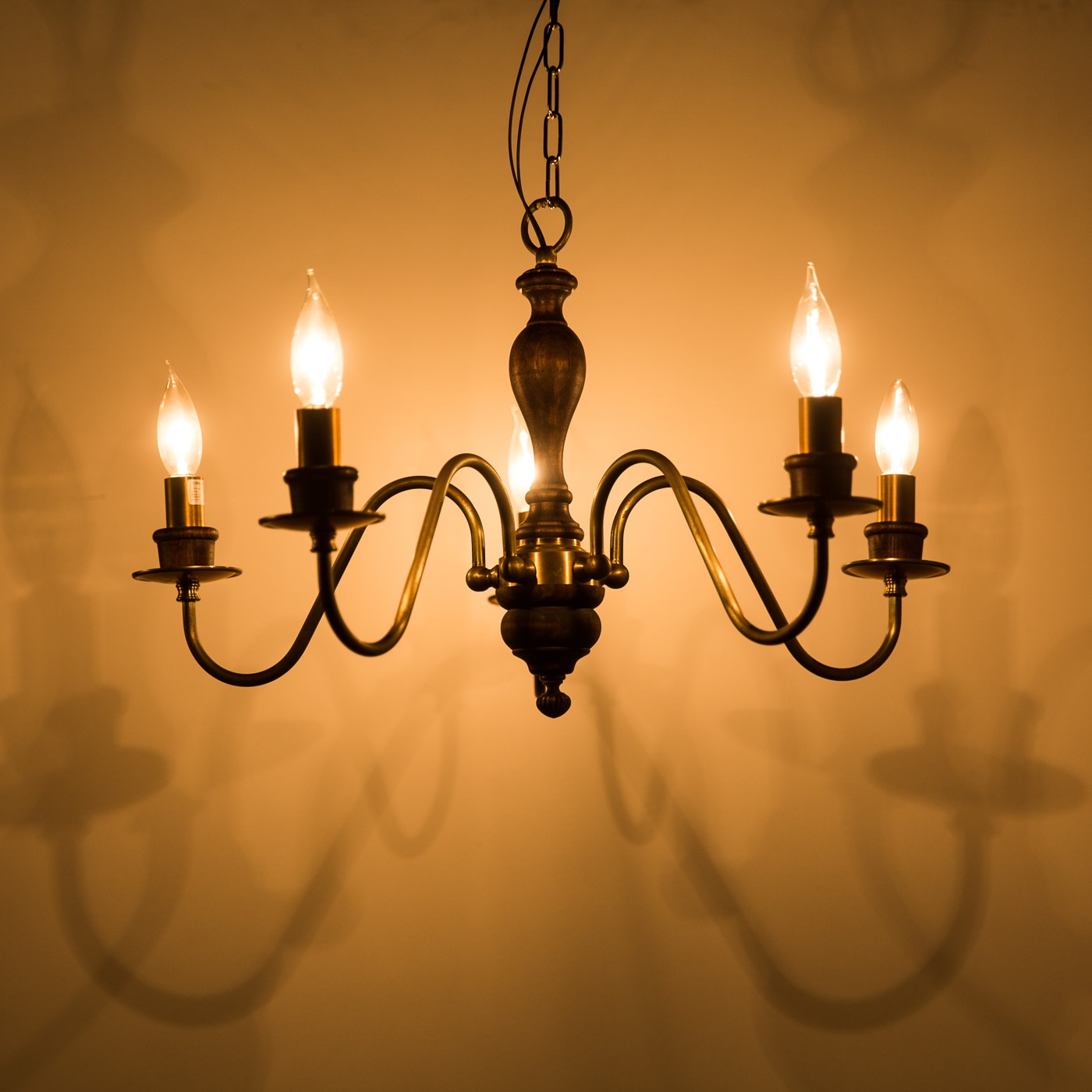 クラシカルウッド シャンデリア(ゴールド) (バリエーション