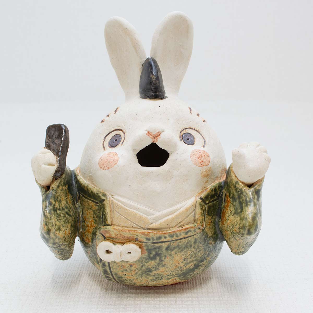 和雑貨 四季彩堂 オンラインショップ / 常滑焼 陶人形 うさぎ雛(中)