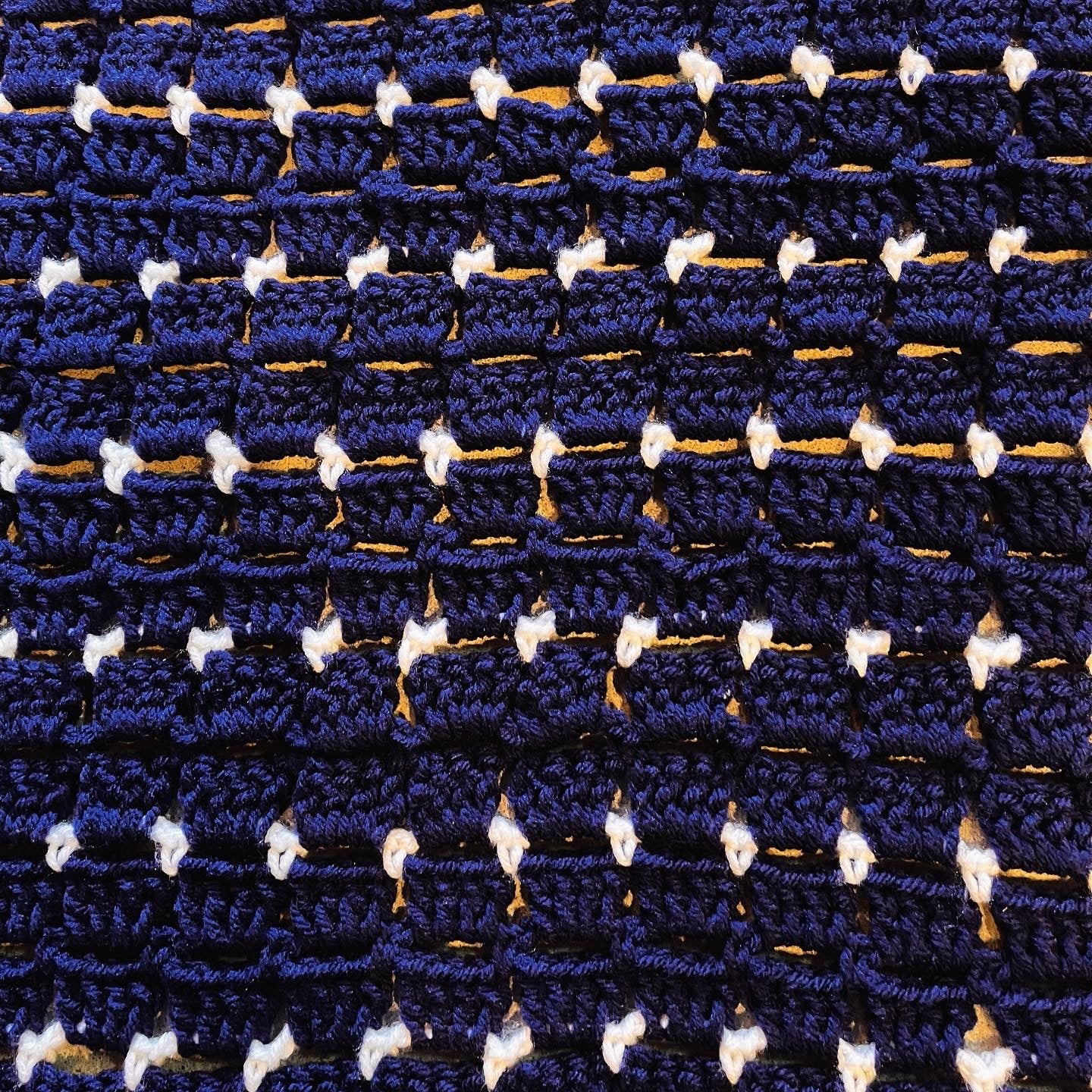 USA vintage】グラニーブランケット ネイビー×白 – 雑貨屋ポッポ