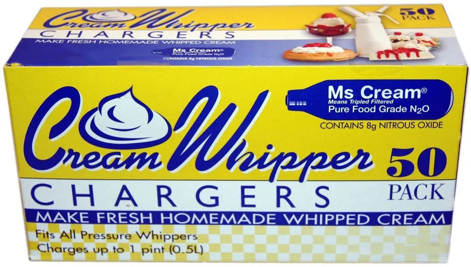 Ms Cream 8g Food Grade Nitrous Oxide Charger 99.5% Pure Triple