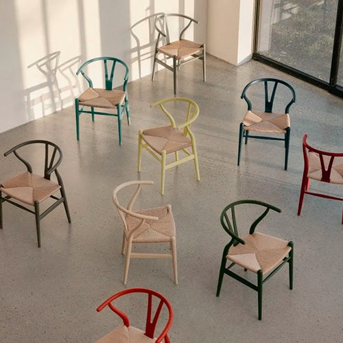 CH24 Yチェア ビーチ材/シーウィード (ソフト塗装)/ナチュラルペーパー