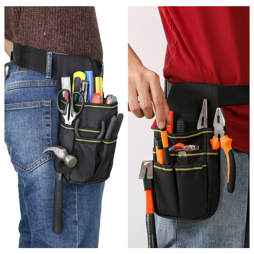 ウエストポーチ ツールバッグ 工具入れ ポケット 工具 腰袋 多機能