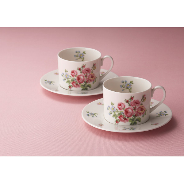 ローラ アシュレイ バンチェッド ロージズ ペア碗皿セット | シャディ