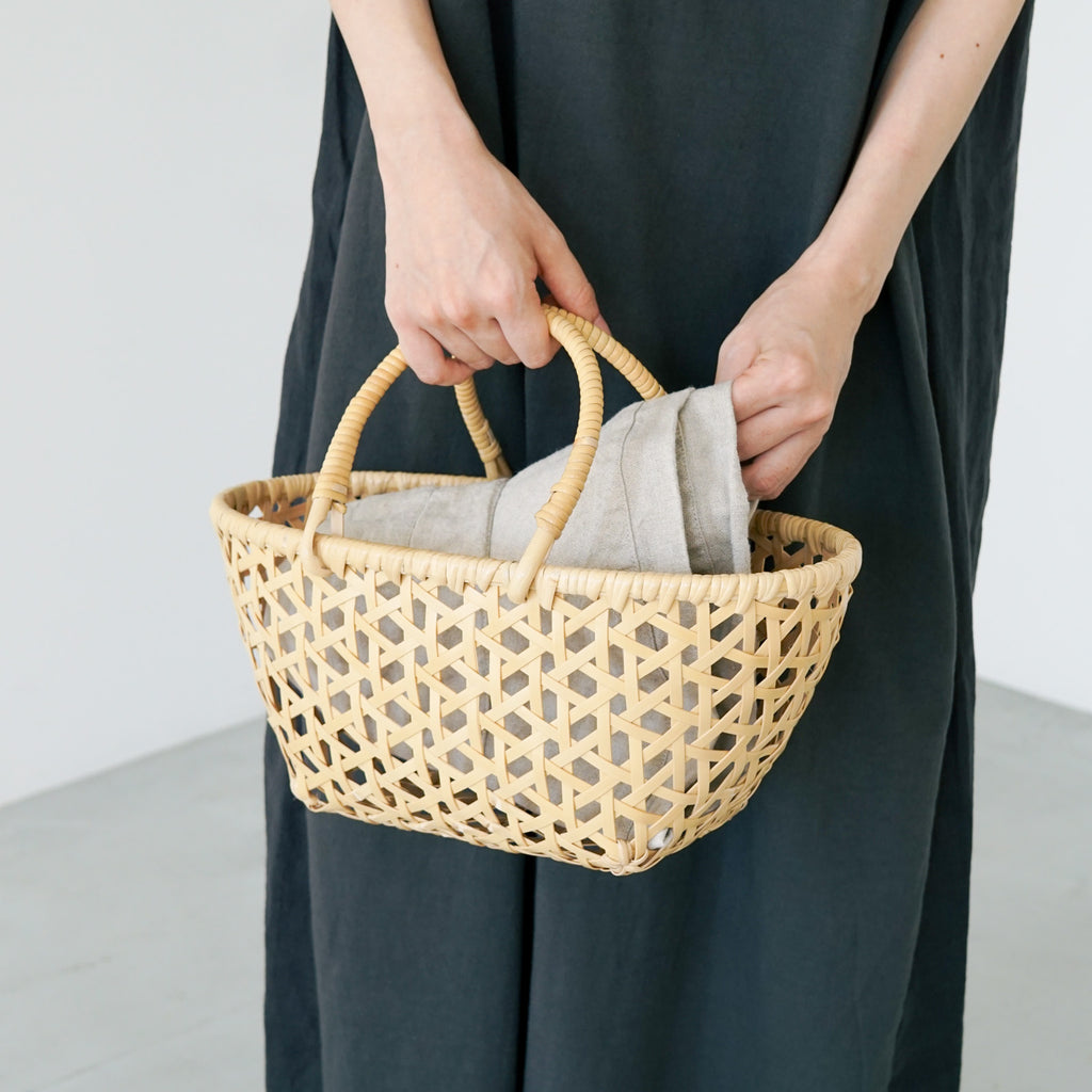竹聲館 亀甲くずし手付きバスケット ｜くらすこと公式オンラインストア