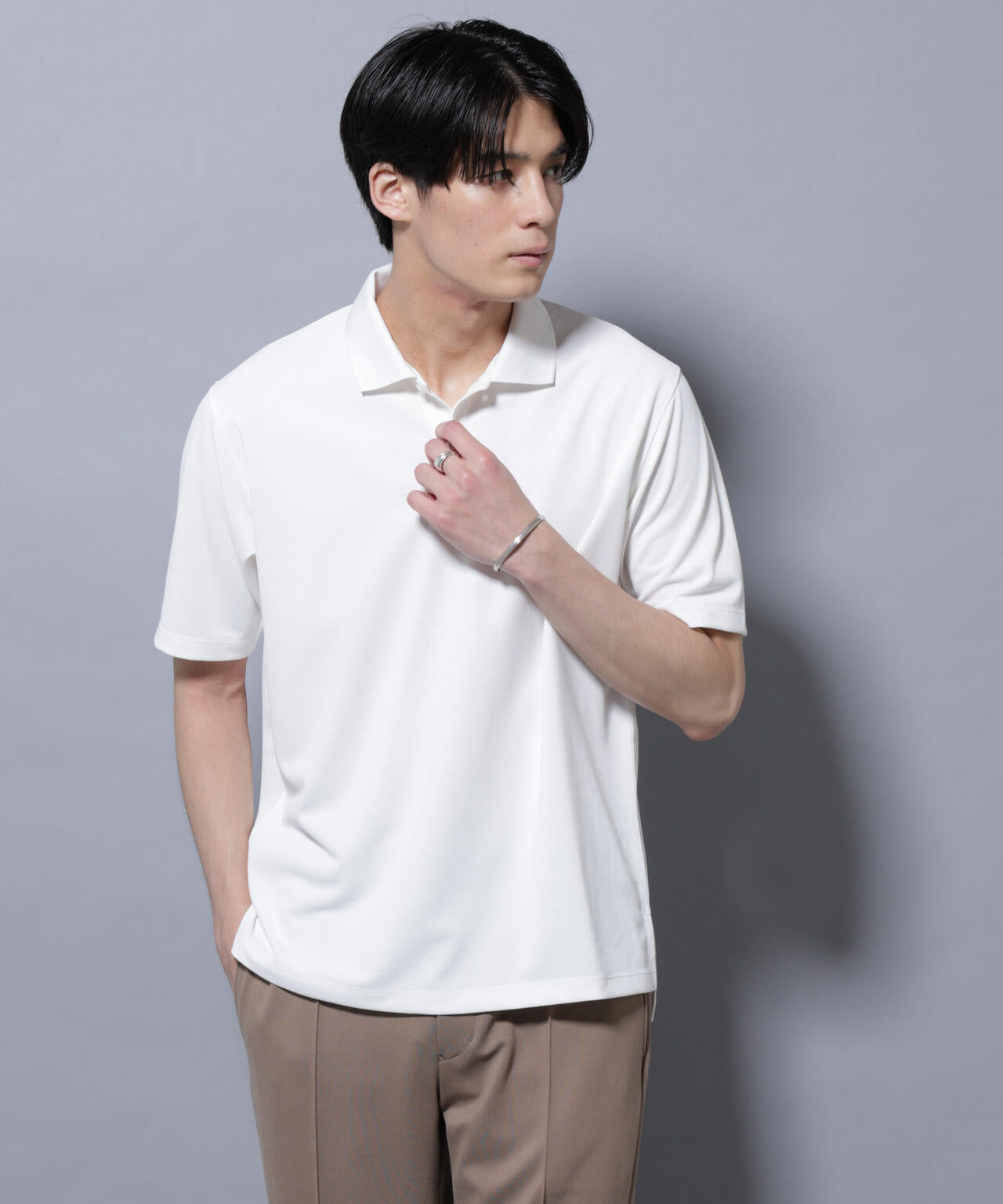 N POLO」 AERO FREEZE 鹿の子ポロシャツ