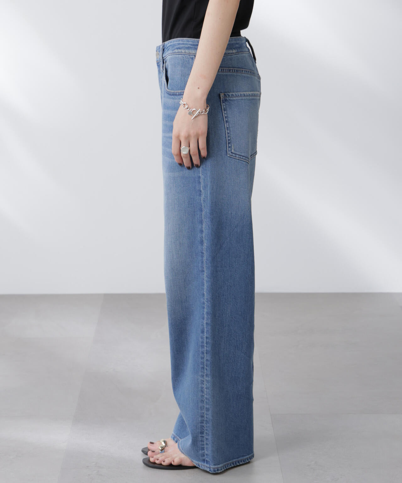 Healthy DENIM / 別注 Pink Pepper Midrise ワイドデニム