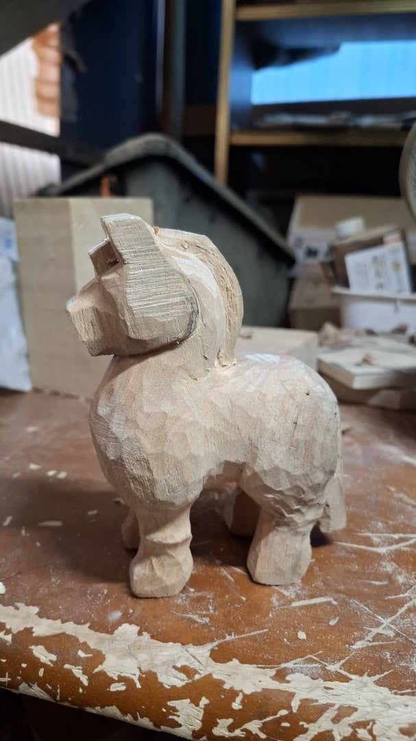 馬の作製2日目 | kenの木彫とふるさと大屋のブログ