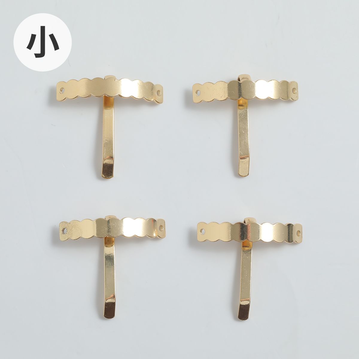 4個入り】ポニーフック ヘアアクセサリー セディング土台付き カーブ