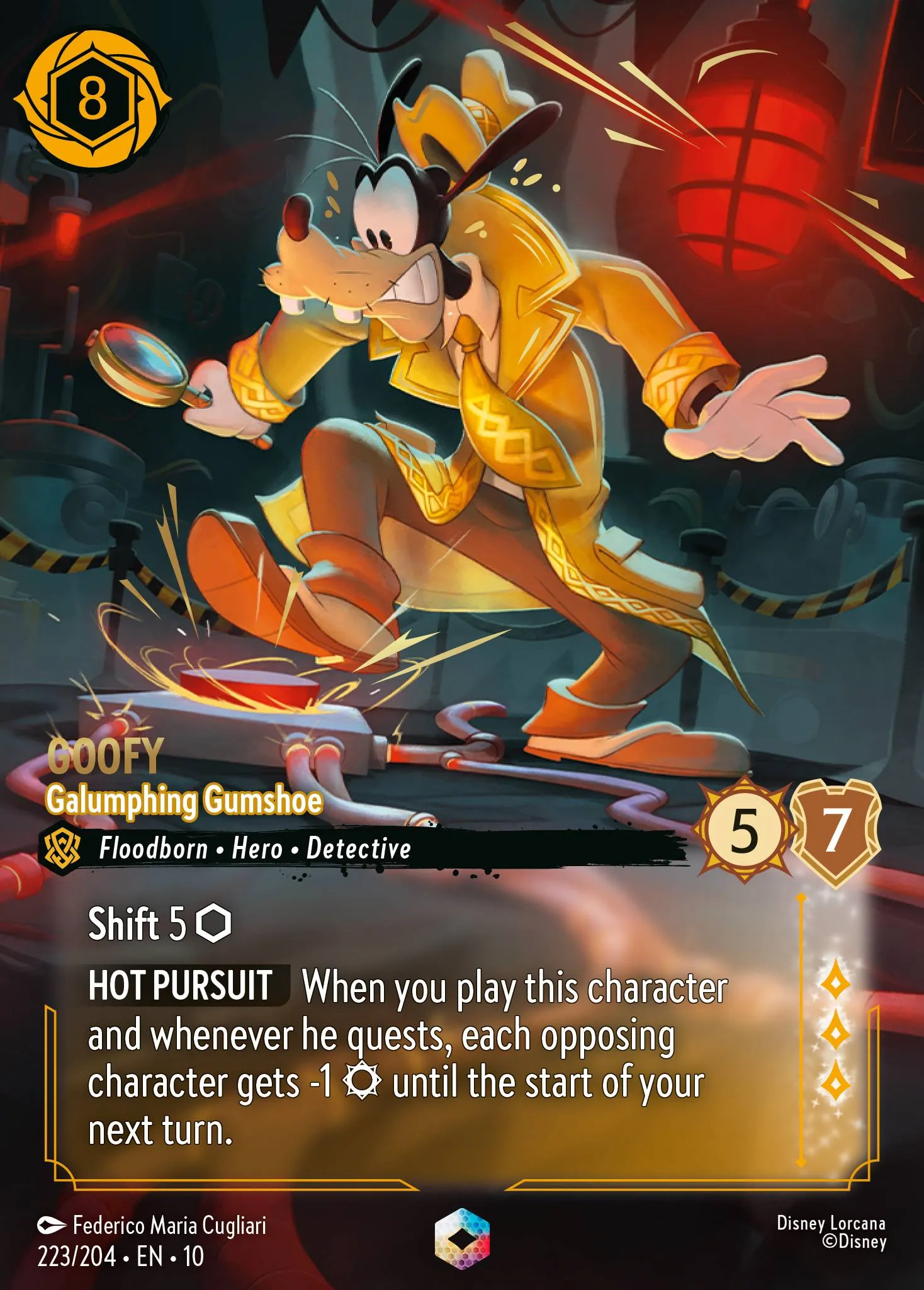 004-107 Goofy - Super Goof Lorcana Card | Disney Lorcana