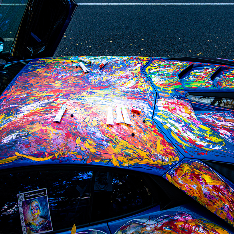 elisa chana cecchetti transforms lamborghini into canvas in tokyo