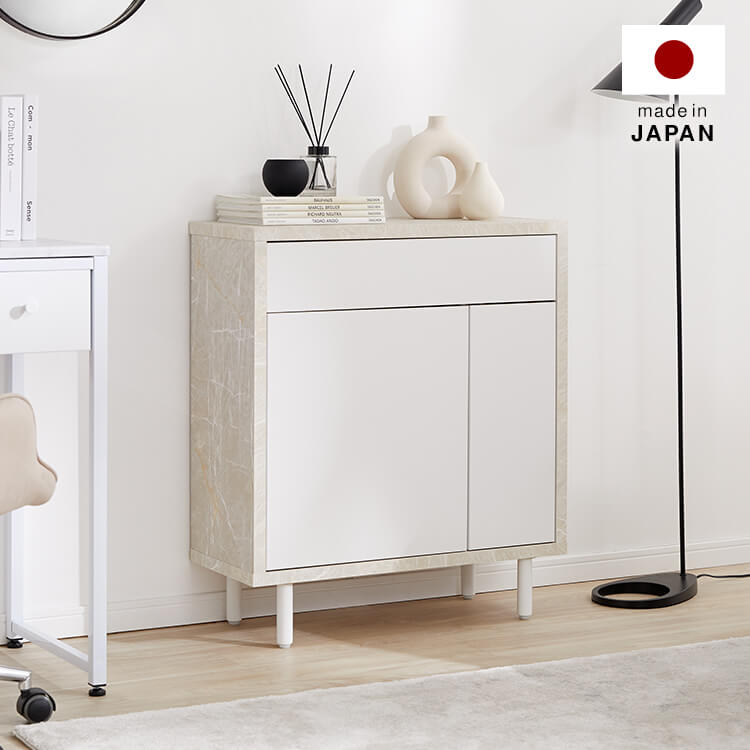 ストーン柄がおしゃれなサイドボード [幅70] | 【公式】LOWYA(ロウヤ