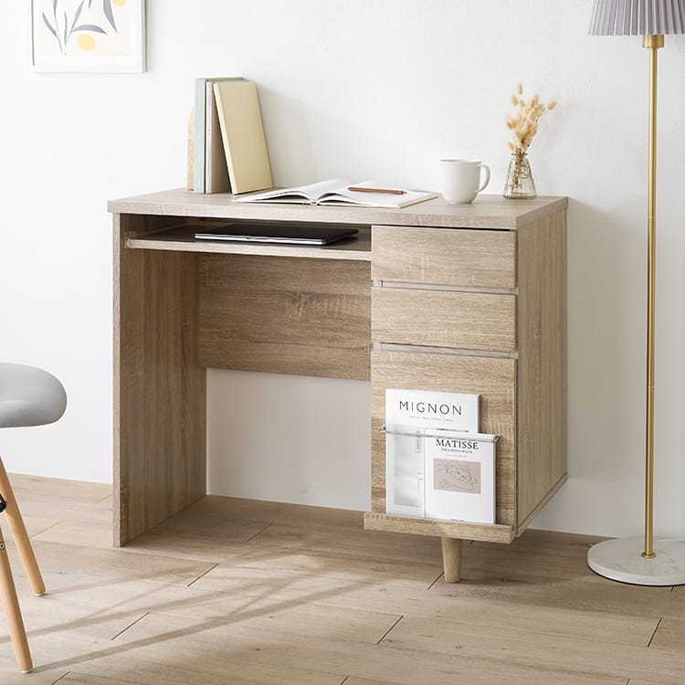 幅90] パソコンデスク A4サイズ対応の収納一体型 | 【公式】LOWYA