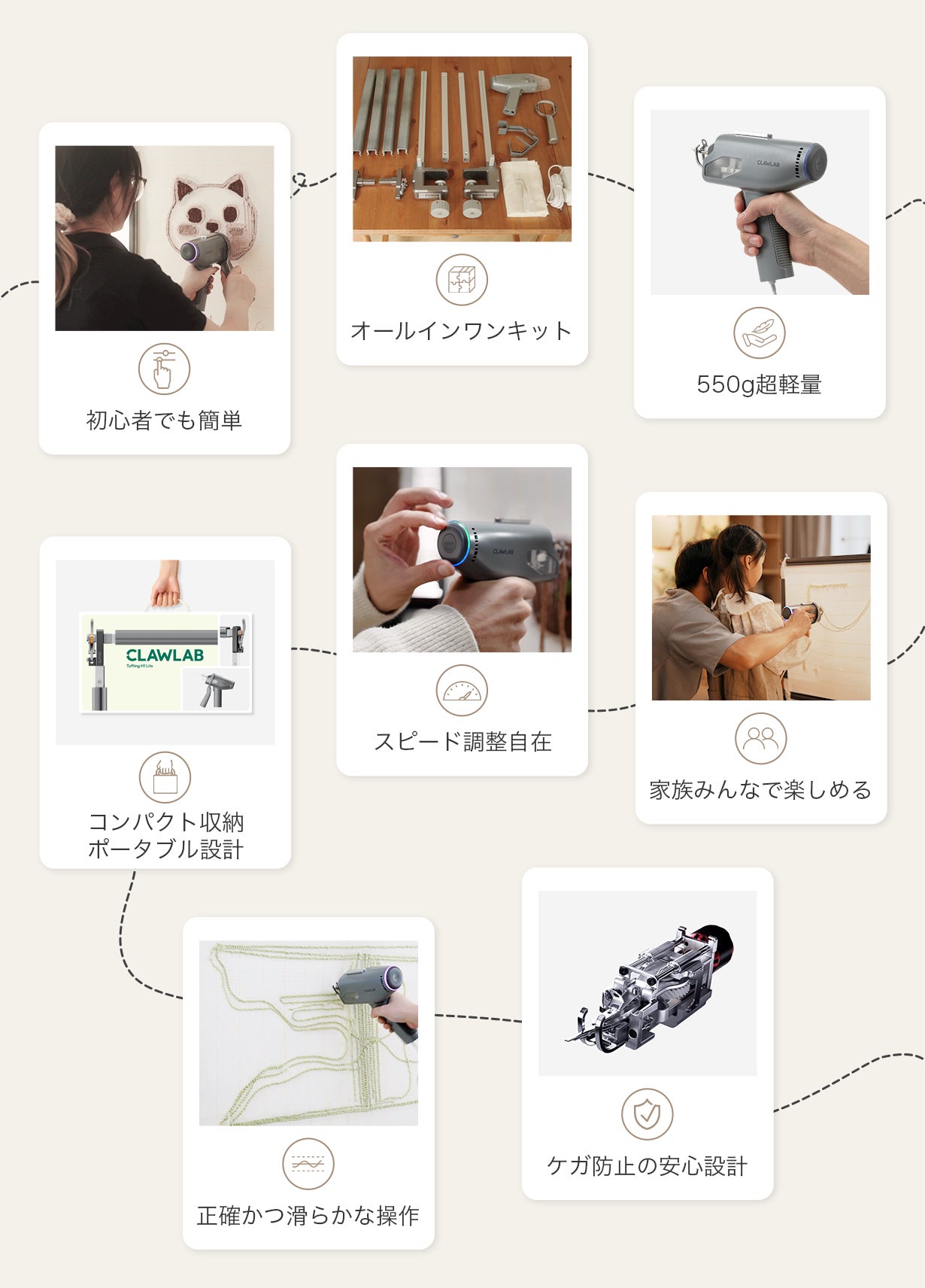 Clawlab H1 Lite 誰でも自宅で楽しめる「本格タフティングキット