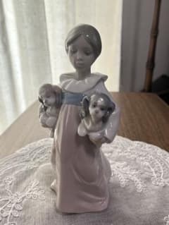 スペイン製 LLADRO リヤドロ人形 リヤドロの「私のパピィたち」 箱付き