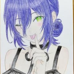 し*》様 手描きイラスト レゼ チェンソーマン ファンアート 色紙