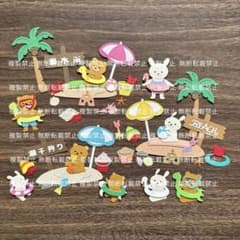 海水浴 潮干狩り サンプル♡クラフトパンチ ダイカット アルバム作り