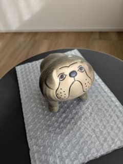 リサラーソン ブルドッグ グレー ケンネル 犬 オブジェ - メルカリ