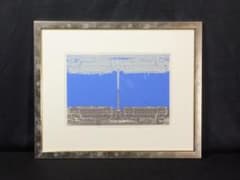 現代美術 佐藤亜土 直筆サイン『コンコルド広場』シルクスクリーン