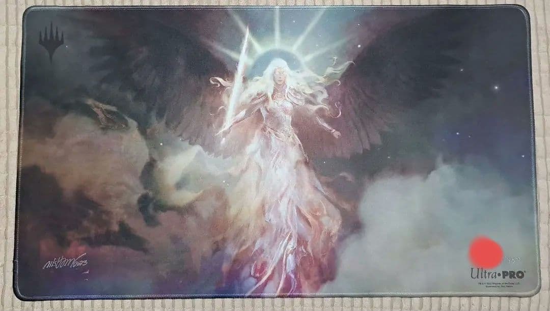 MTG セラの使者 プレイマット Nils Hamm直筆サイン入り 証明書付き 〇LUNLUNサプライ】『#120』《士基軽太先生 描き下ろしオリジナル