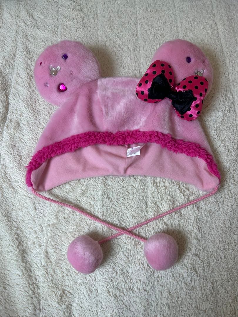 ディズニー ファンキャップ ピンク ミニー - メルカリ