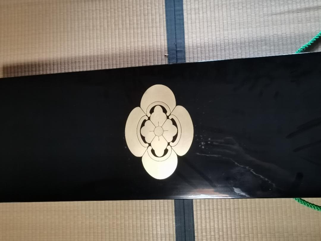 お琴　漆ケース付き　デッドストック　未使用品　内袋・外袋付き　木瓜家紋　-KKI