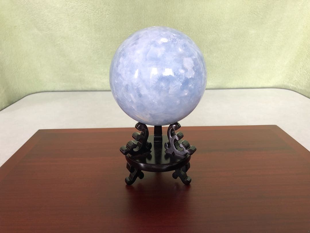 ブルーカルサイト丸玉95mm ブルーカルサイト 丸玉 95mm｜天然石 通販 キラリ石