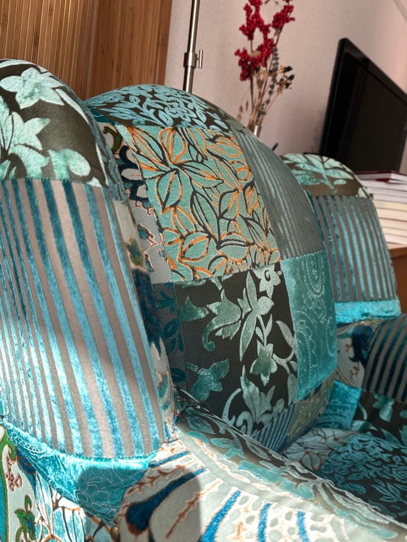 日本製 チェア ベルベット パッチワークソファ 定価¥69,000 - メルカリ