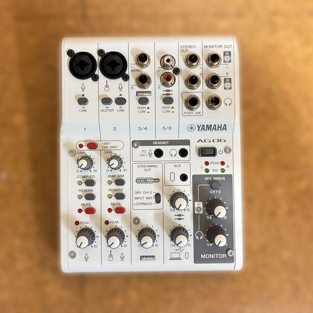 YAMAHA AG06 MK2 オーディオインターフェイス YAMAHA AG06MK2をレビュー。弾き語り配信にも最適な配信に強い