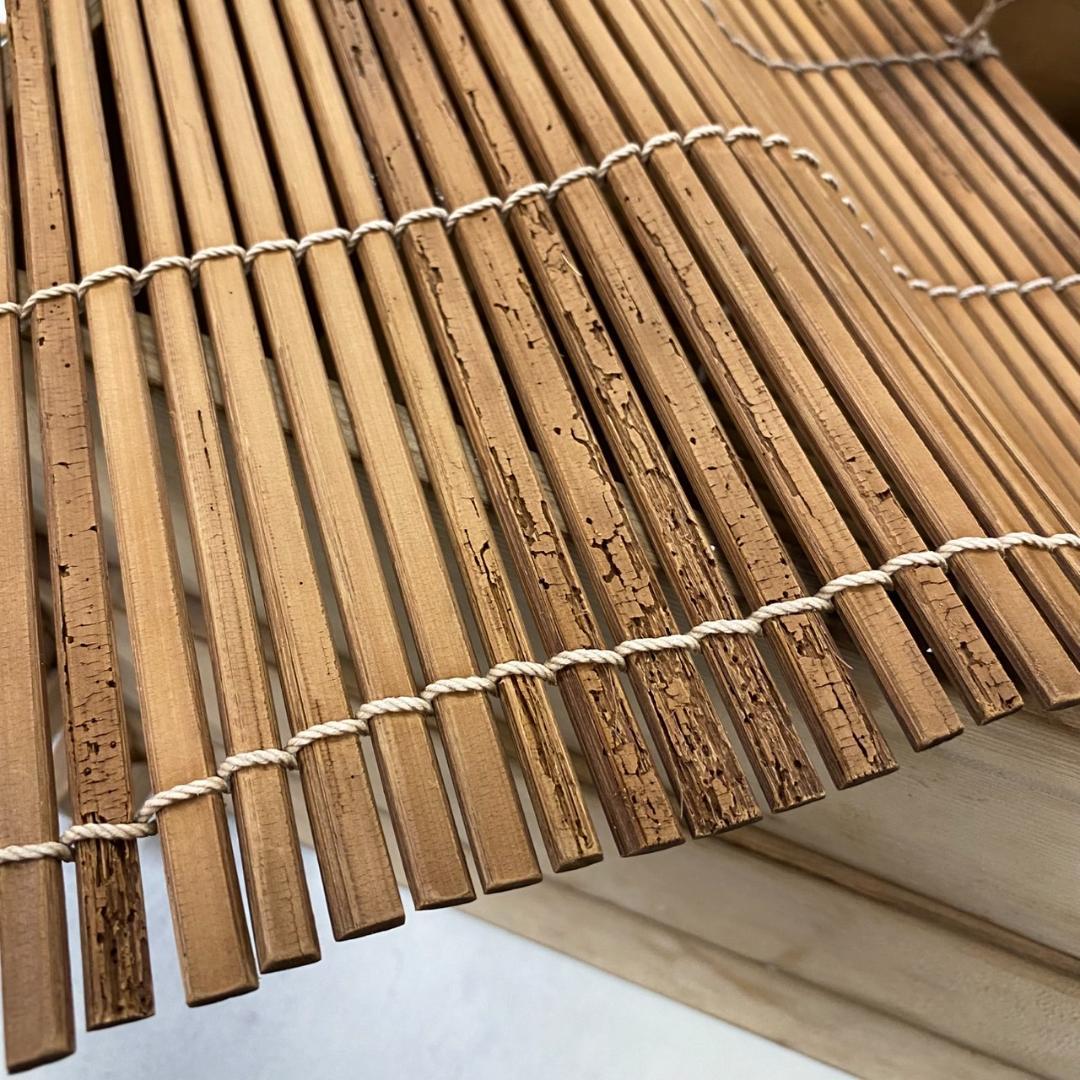 菓子屋用中古品 角蒸し蒸篭（せいろ） 蒸篭3枚＋木蓋 おまけで竹すだれ