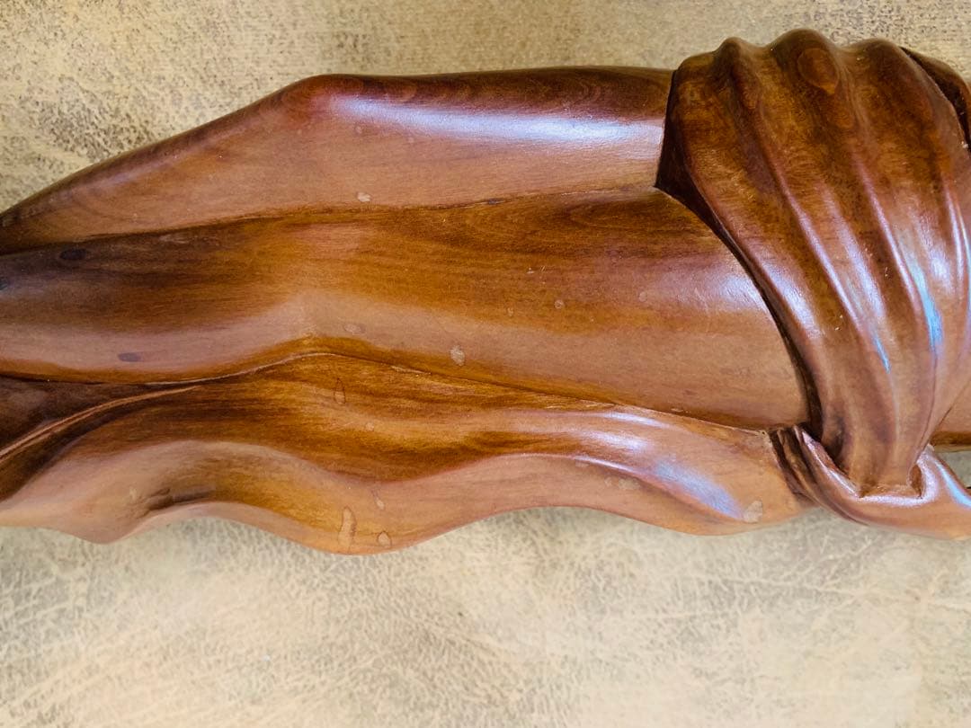 希少品　木彫り　木製 女性像 裸婦像 置物 オブジェ　バリ 工芸品　裸体　彫刻