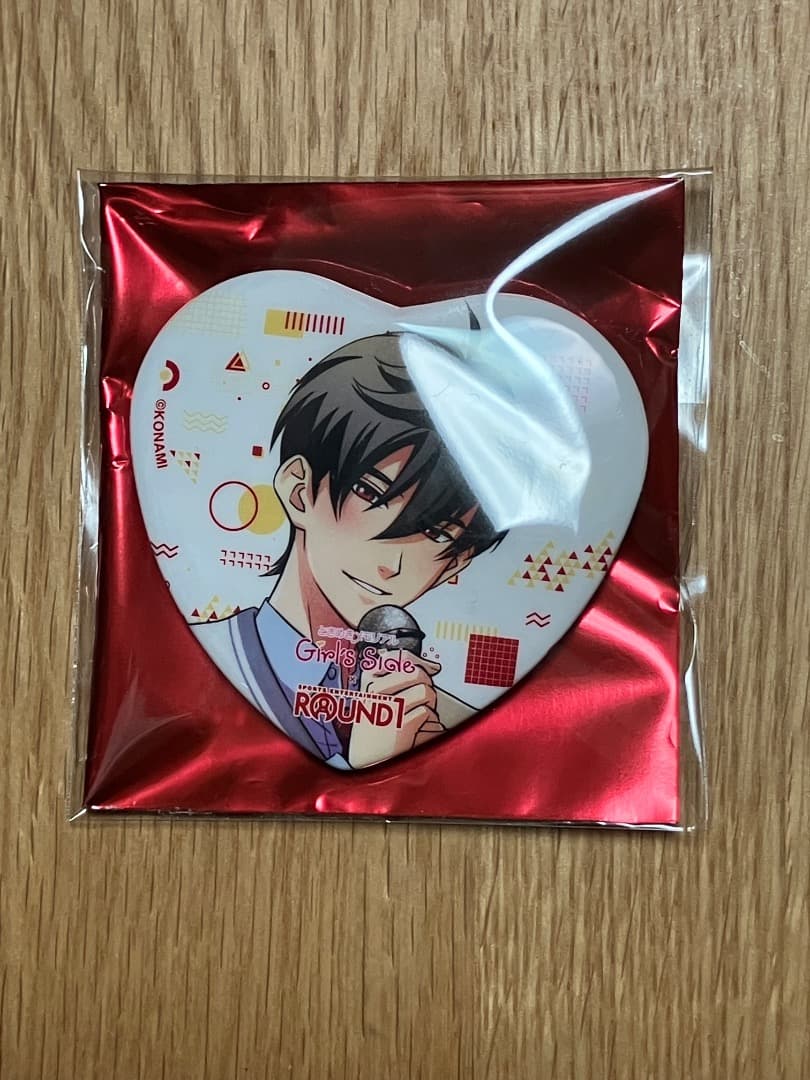 ときメモGS ラウンドワン ハート型缶バッジ 風真玲太 - メルカリ
