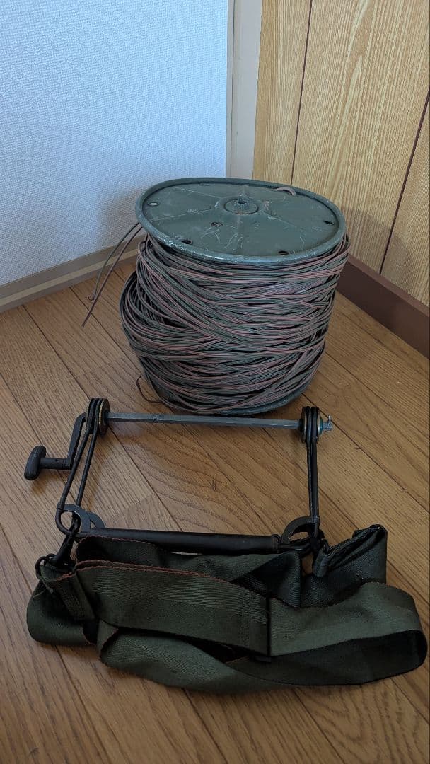 米軍現用通信線、約300m IJN70021 日本海軍 九六式25mm三連装機銃((爆風避盾付き)B 戦中型 戦艦