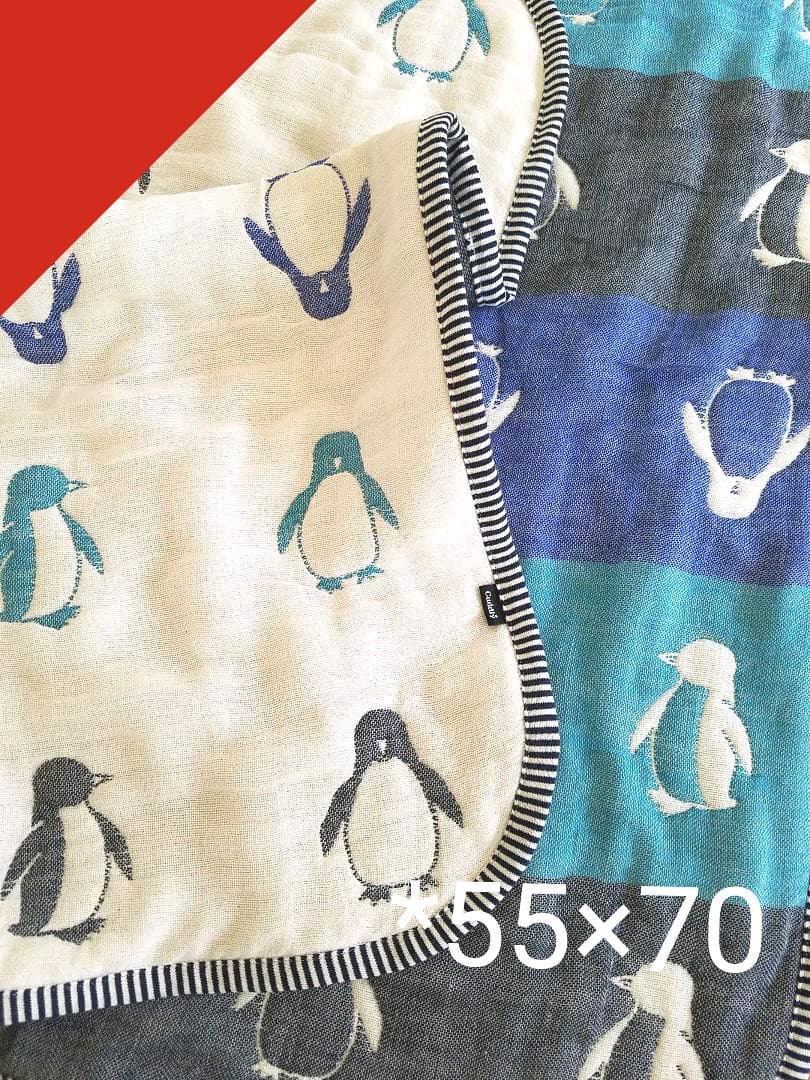 55×70☆カラフルペンギン☆ガーゼケット☆ハンドメイド ふっくら6重ガーゼケット70×100cm【日本製】ベビーサイズ – サンデシカ