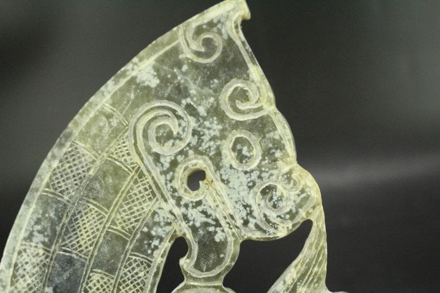 中国美術 青白玉 刻 魚紋 装飾 φ27cm 古代(RC894) - メルカリ