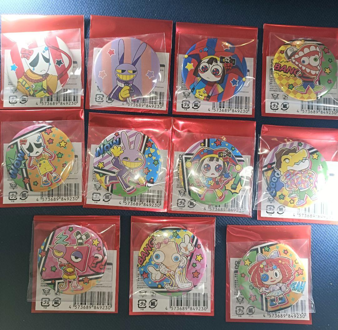 ✡️新品未使用✡️アメージングデジタルサーカス　缶バッチ　１１種コンプ品 アメイジングデジタルサーカス トレーディングきらきら缶バッジ