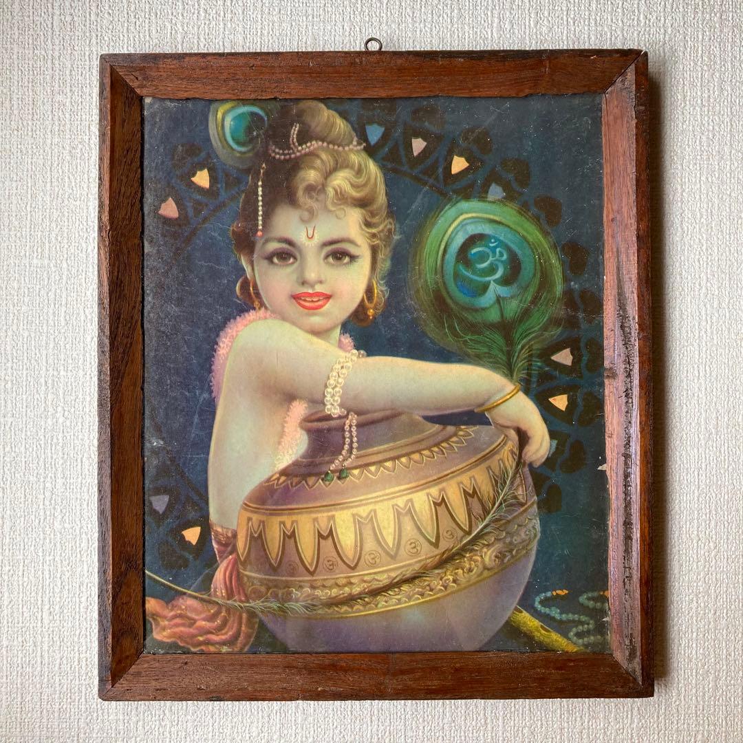 クリシュナ　ビンテージポスター　　　額縁付 楽天市場】額入りポスター ヒロヤマガタ ＜CP HY38 ヒロヤマガタ 二人