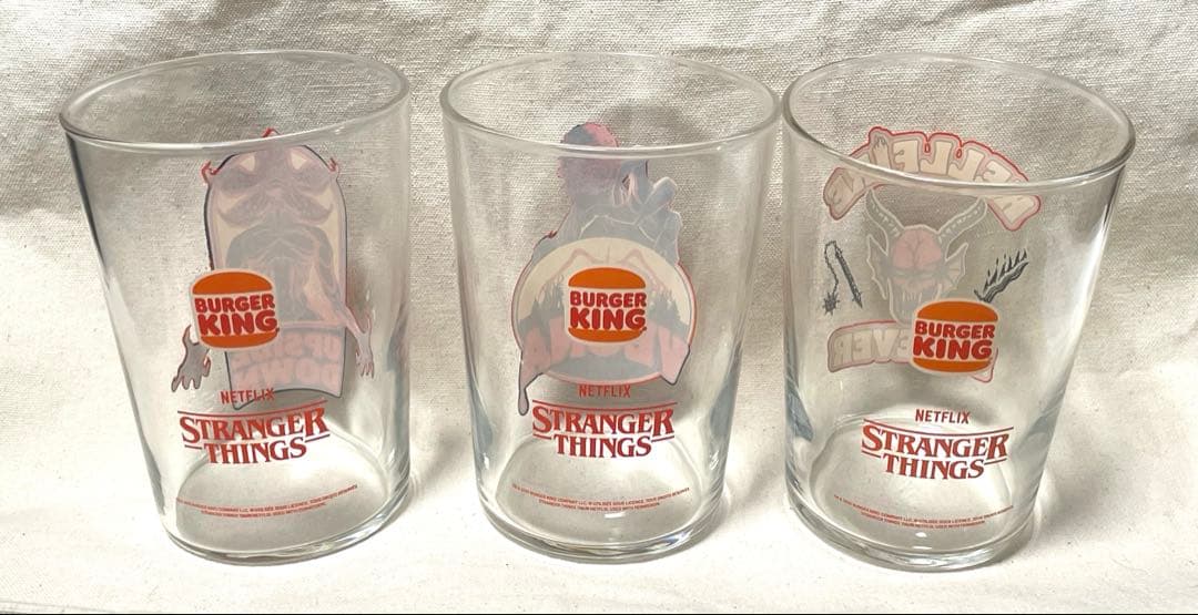 ストレンジャーシングス コップ グラス 海外 バーガーキング コラボ 3