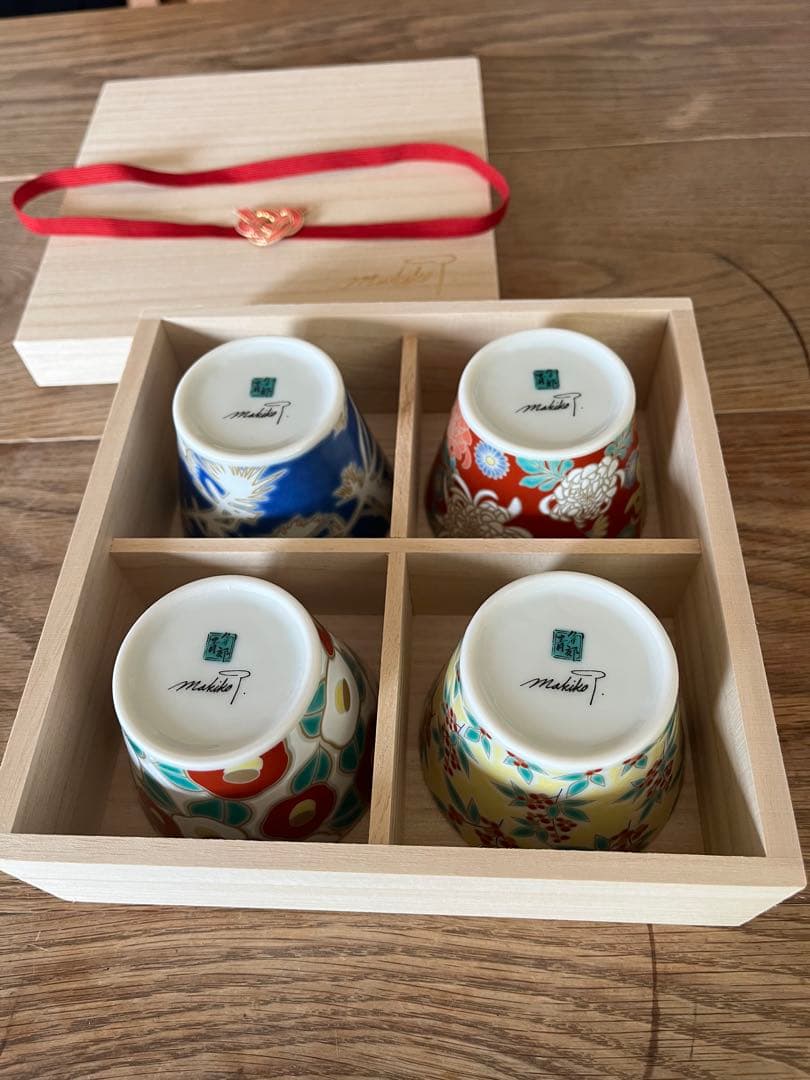 タキマキ 滝沢眞規子 TAKIMAKI九谷焼 蕎麦猪口 4個セット 中古品