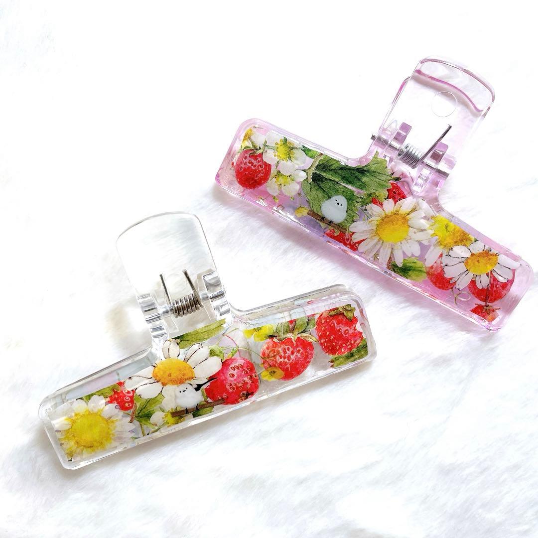 シマエナガ❁⃘*.゜レジンTクリップ イチゴ♡ - メルカリ